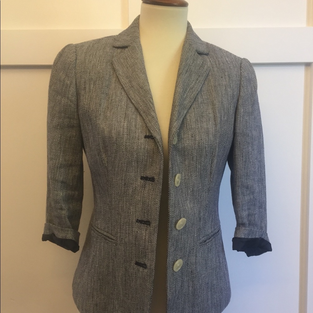 Liz Claiborne Navy/White Blazer